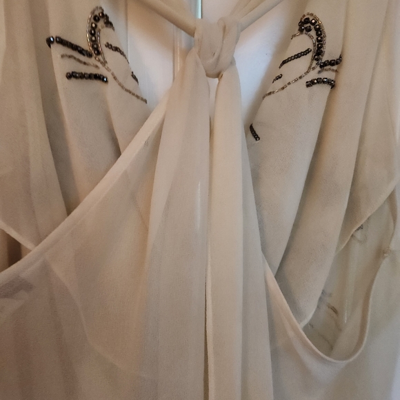 EUC Vintage Ludi Racer Sequins Open Back Top - Picture 3 of 12